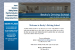 Beckys's Driving School website